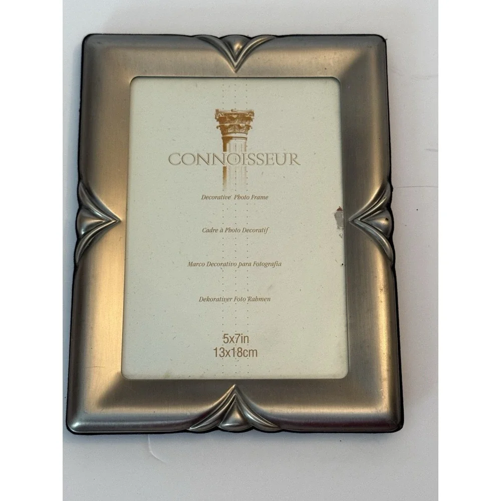PHOTO FRAME Connoisseur Silver-Tone Metal Leaf-Design for 5x7